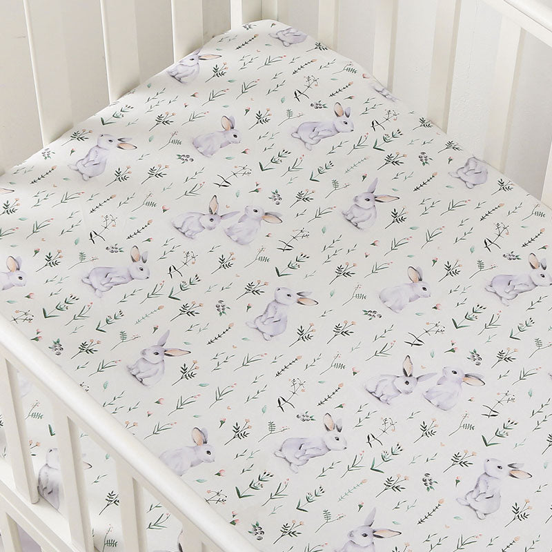 Rabbits Fitted Baby Nursery Cot Sheet Online Australia