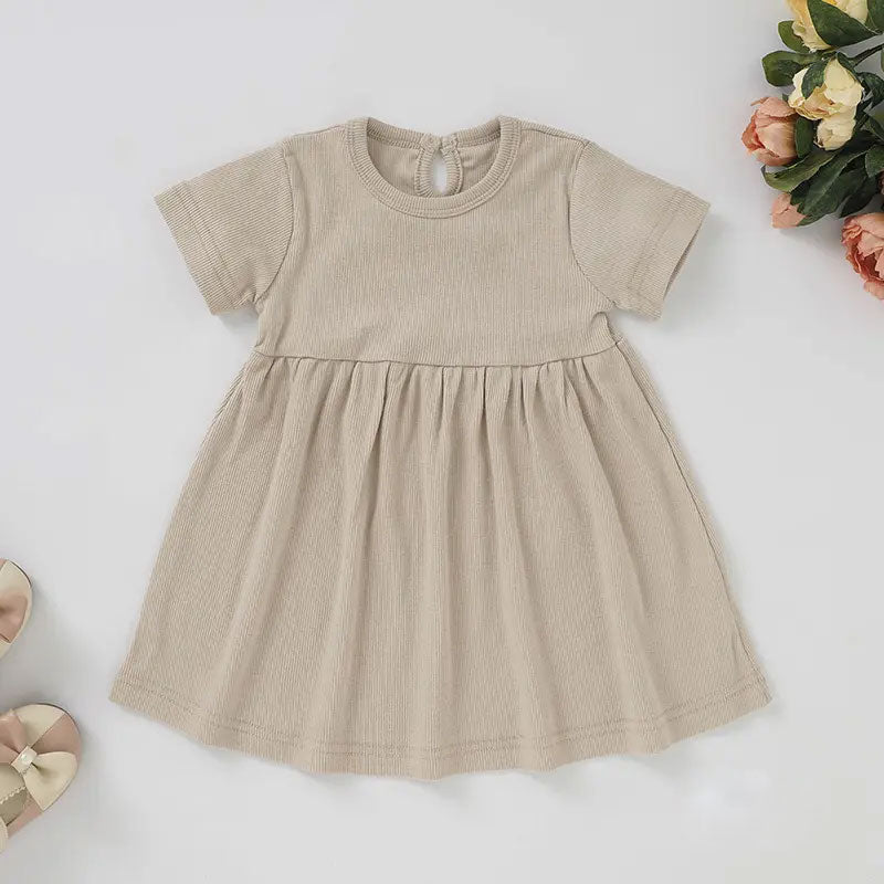 Bethany Baby Girl Dress Organic Cotton - Beige