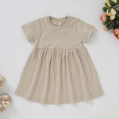 Bethany Baby Girl Dress Organic Cotton - Beige