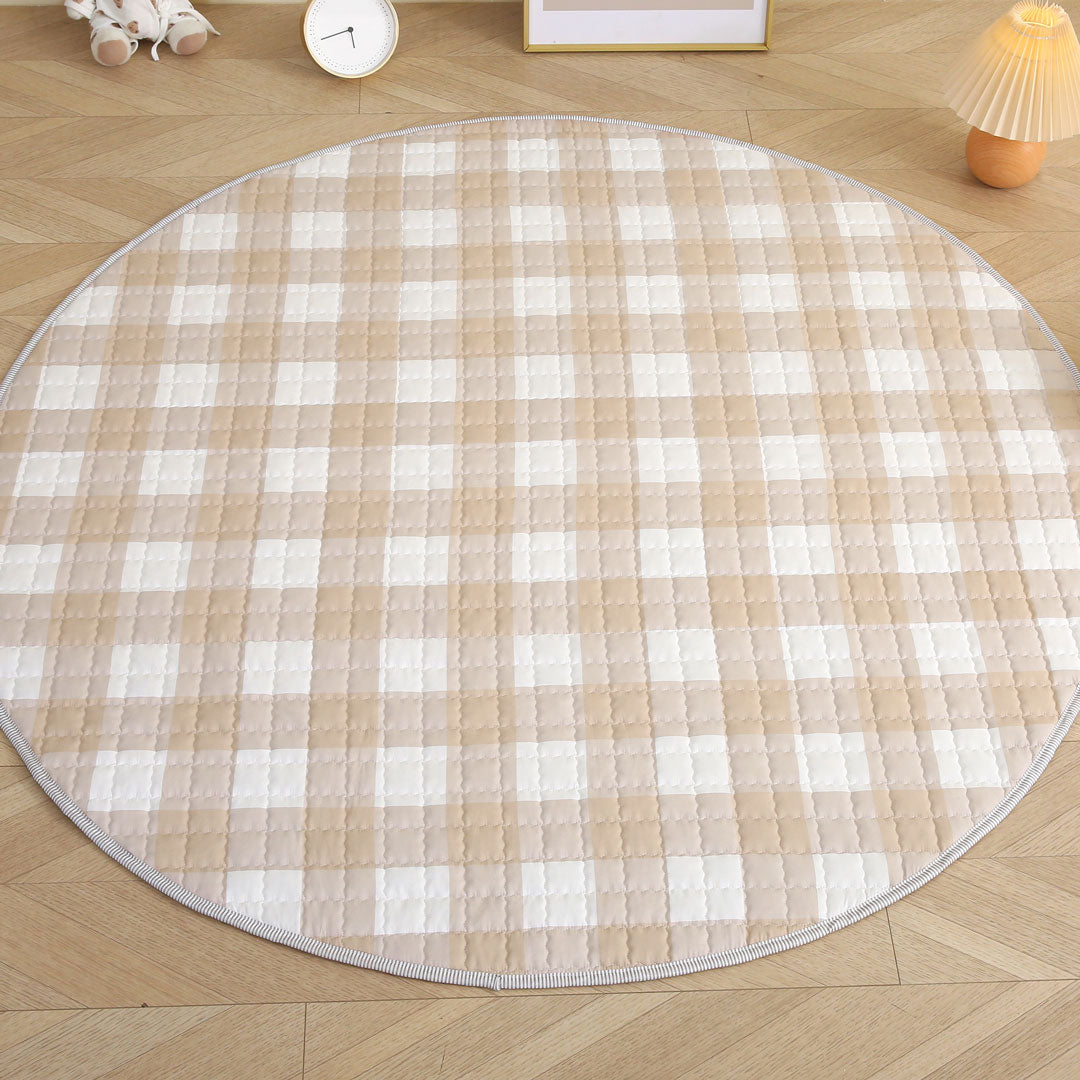 Gingham round Baby Playmat - 150 cm diameter