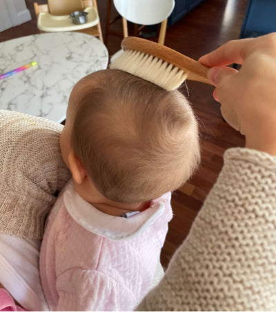 Percy Wooden Baby Hair Brush, Massage Brush & Comb Set Baby 1