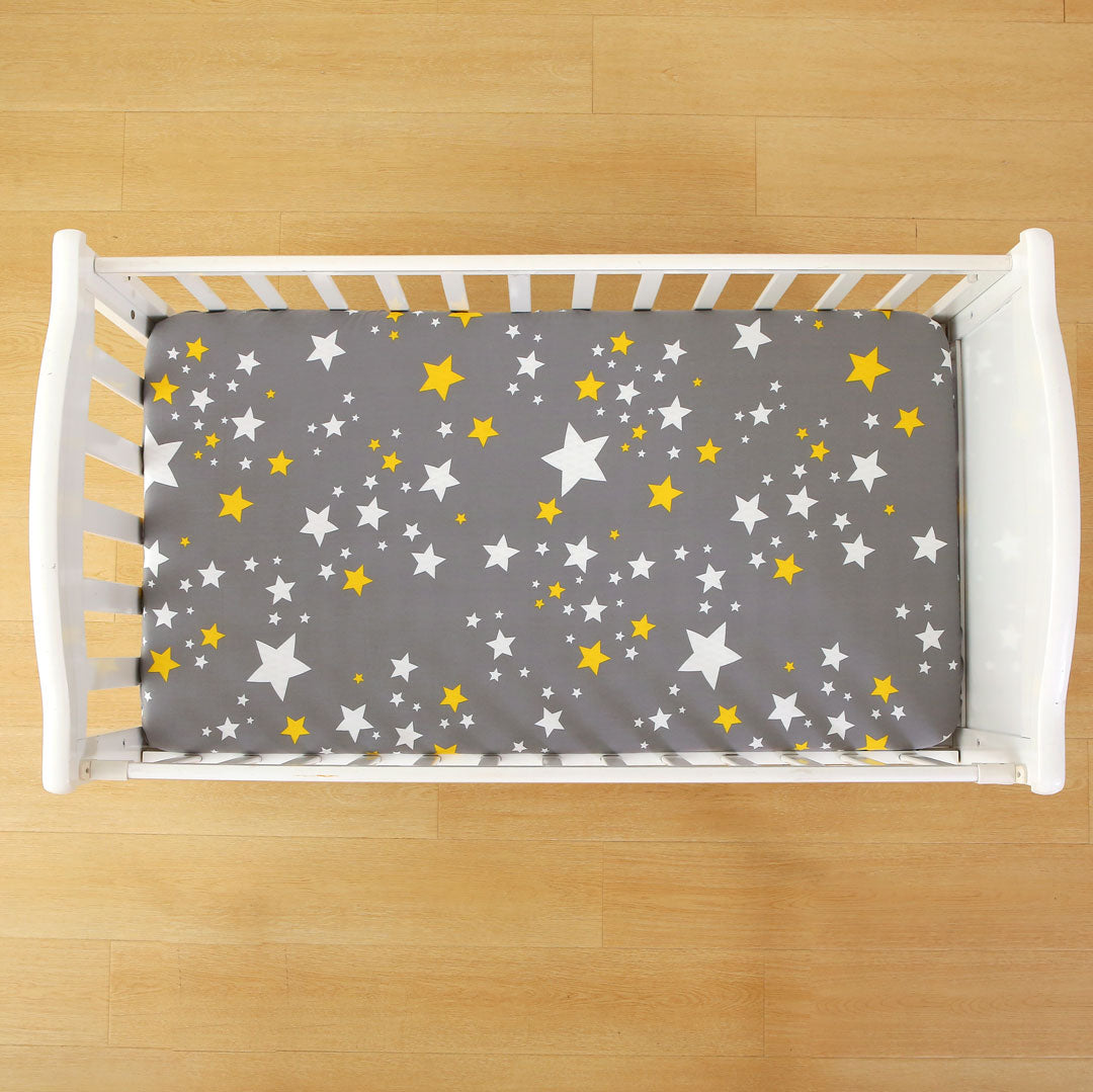 Stars Fitted Cot Sheet front