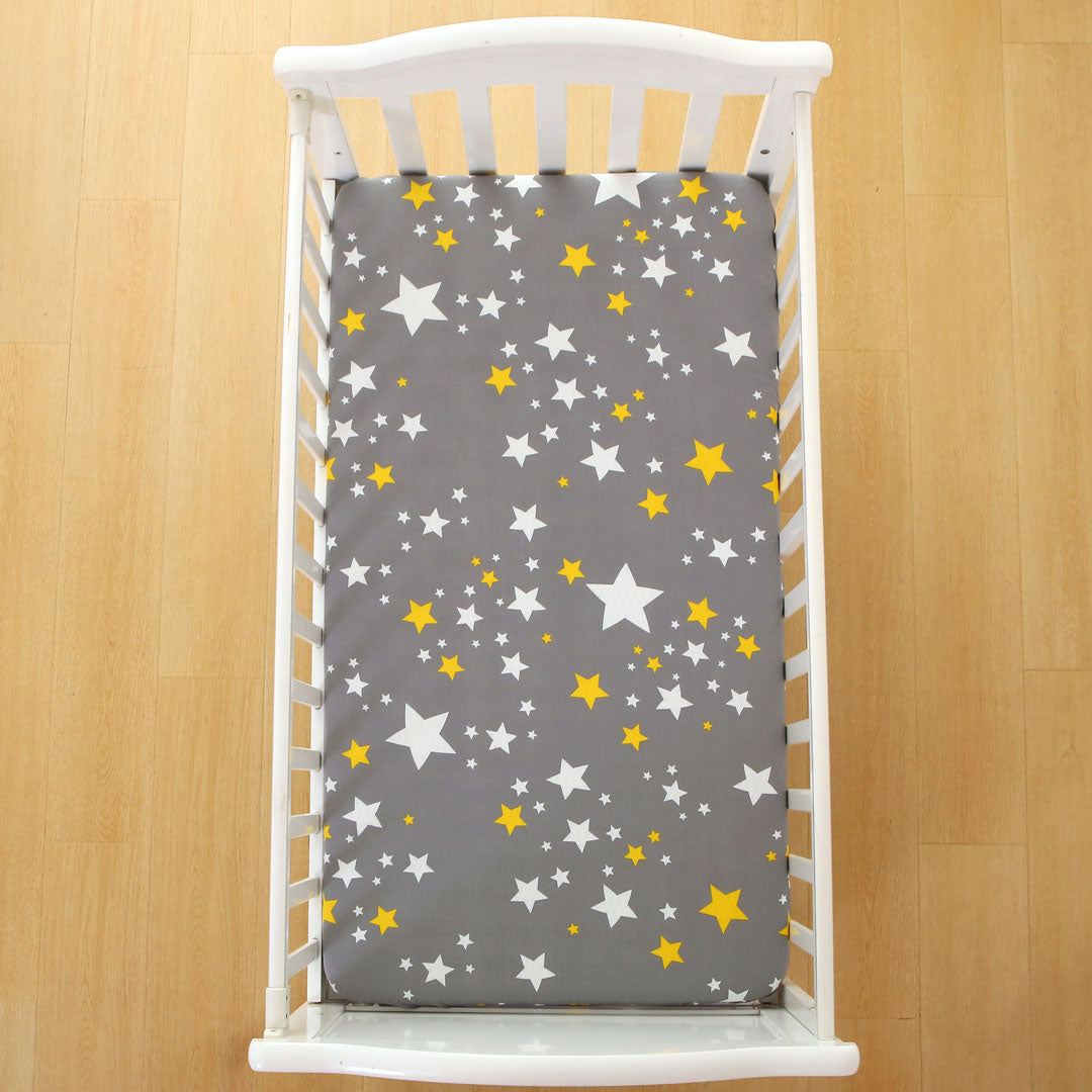 Stars Fitted Cot Sheet front 1