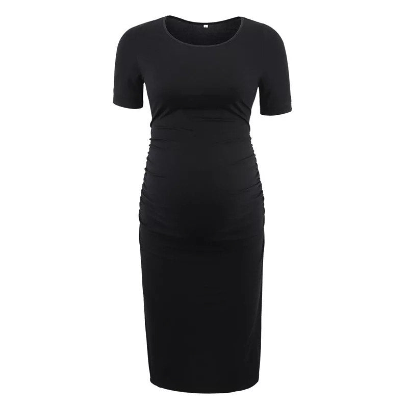 Ariah Black Short Sleeves Maternity Dress Sale Australia