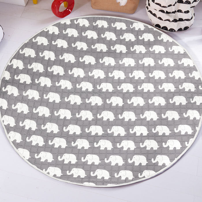 Elephants Round Cotton Baby Play Mat 150-150 cm