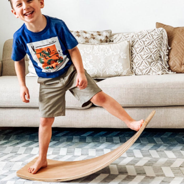 Kids Curved Wooden Balance Board Australia | Wobble & Balance