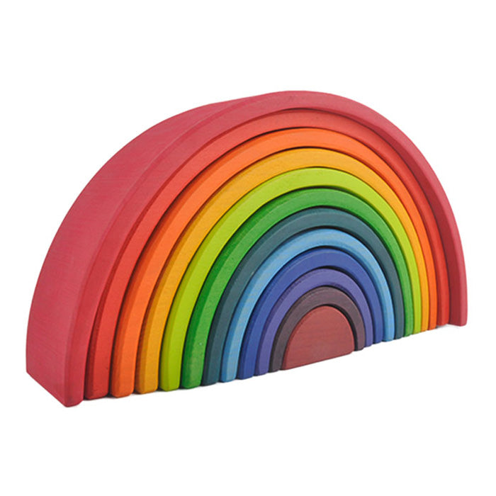 Large 12 piece Wooden Rainbow Stacker main