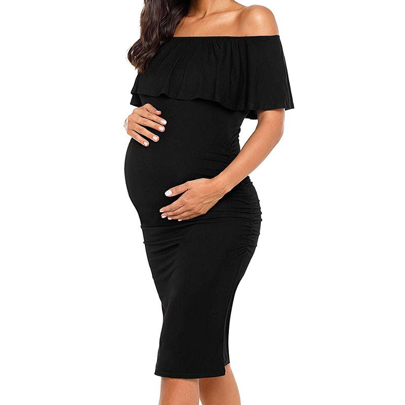 Off Shoulder Maternity Dress | Perfect Casual & Baby Shower Dress