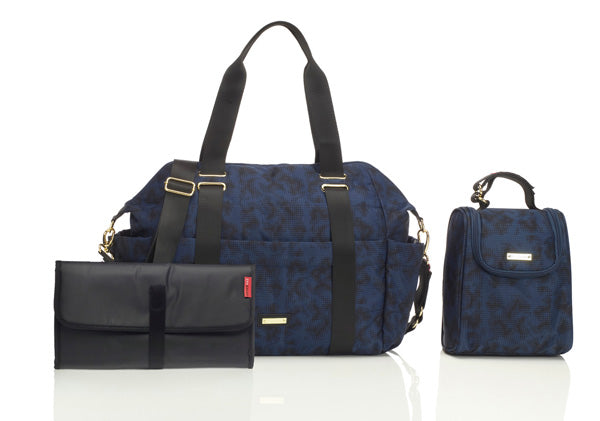 Storksak Sandy Print in Grey Navy