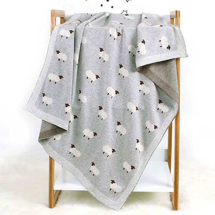 Sheep Grey Baby Blanket