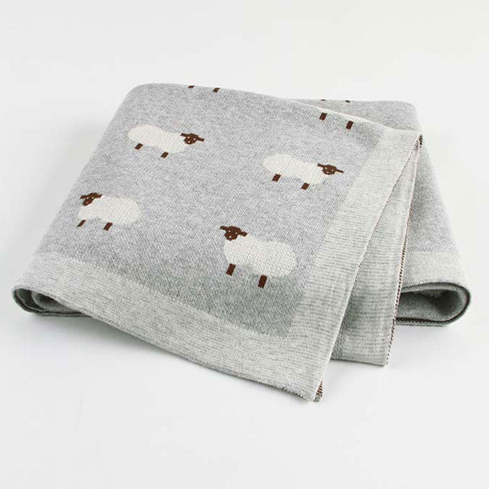 Grey cot blanket best sale